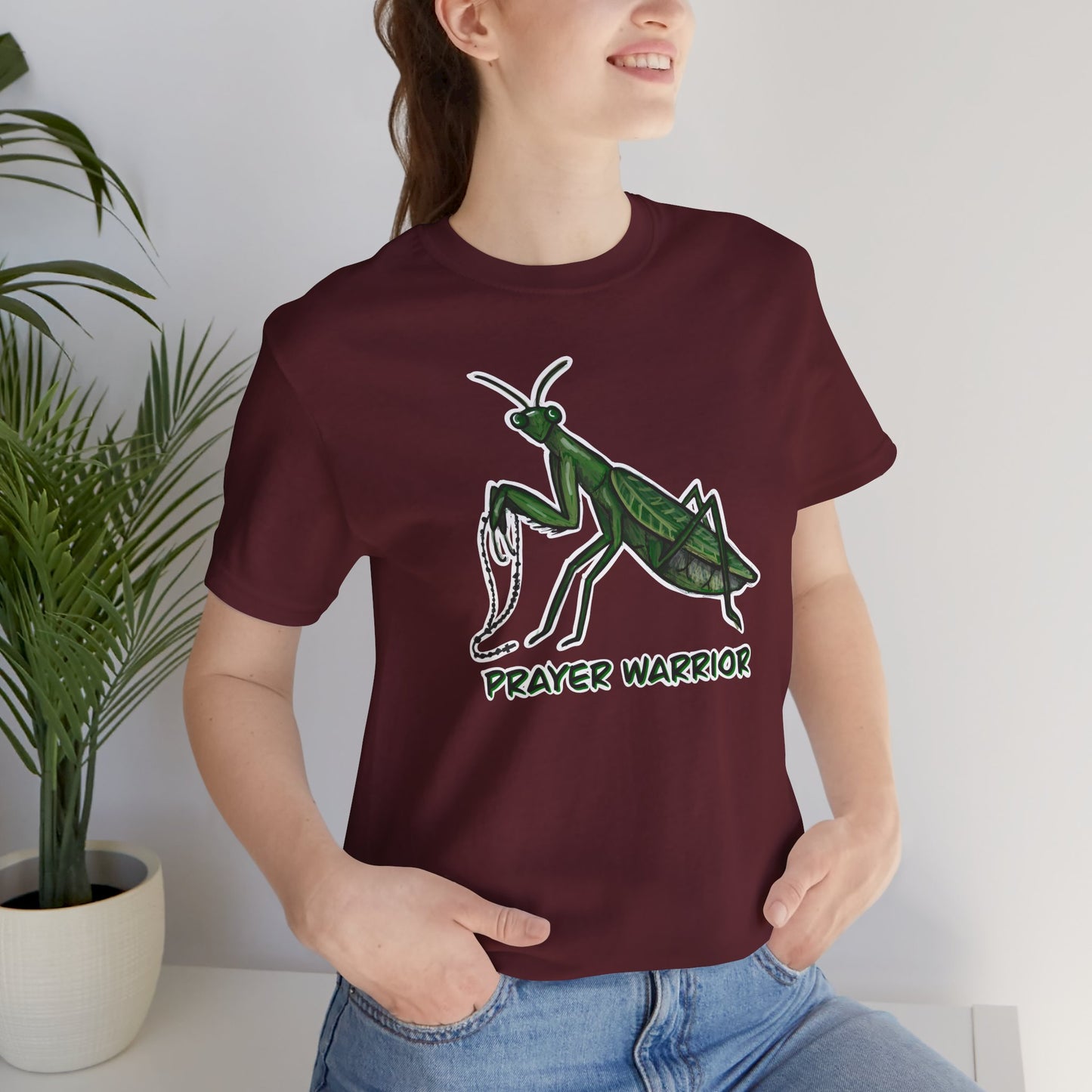 Prayer Warrior Praying Mantis Adult Tee