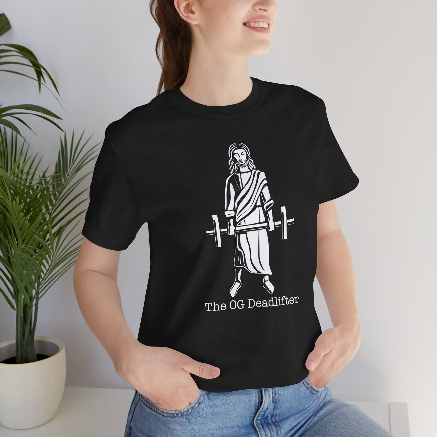 Jesus the Original Deadlifter Short Sleeve Tee