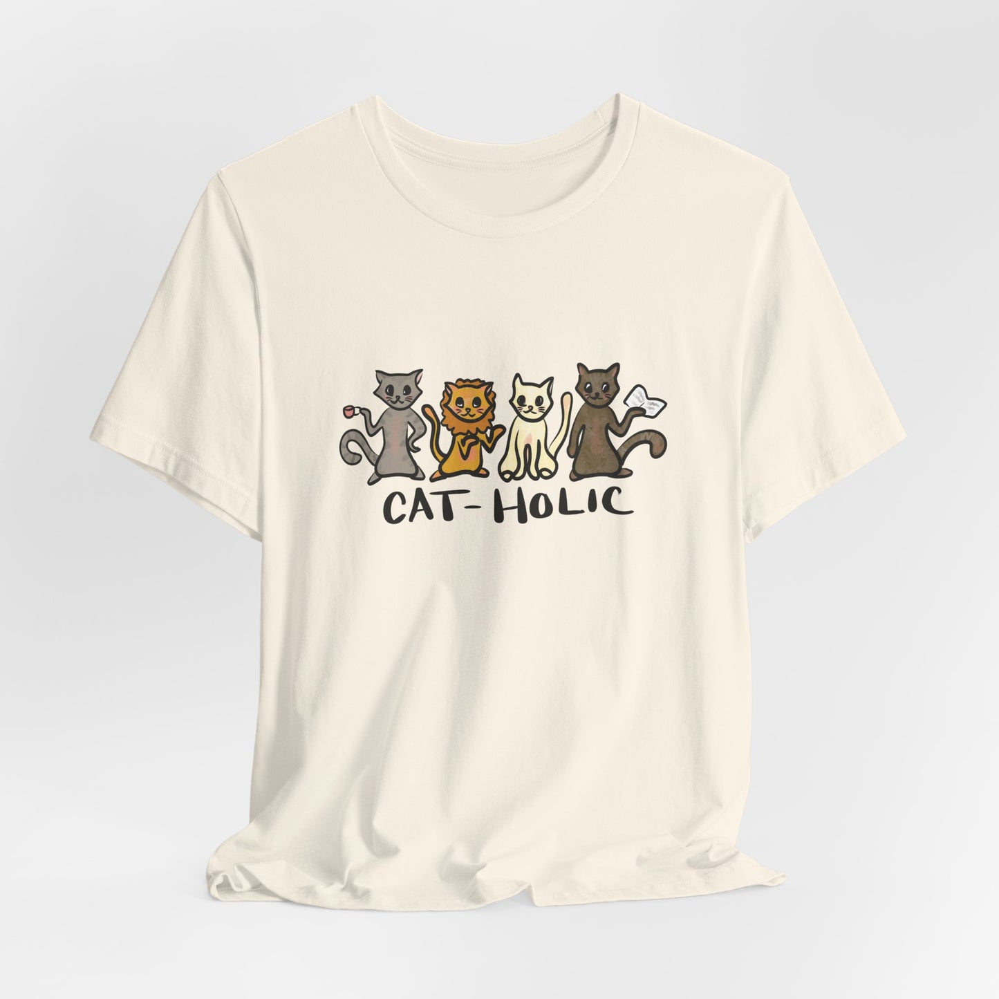 Cat-holic Short Sleeve Tee