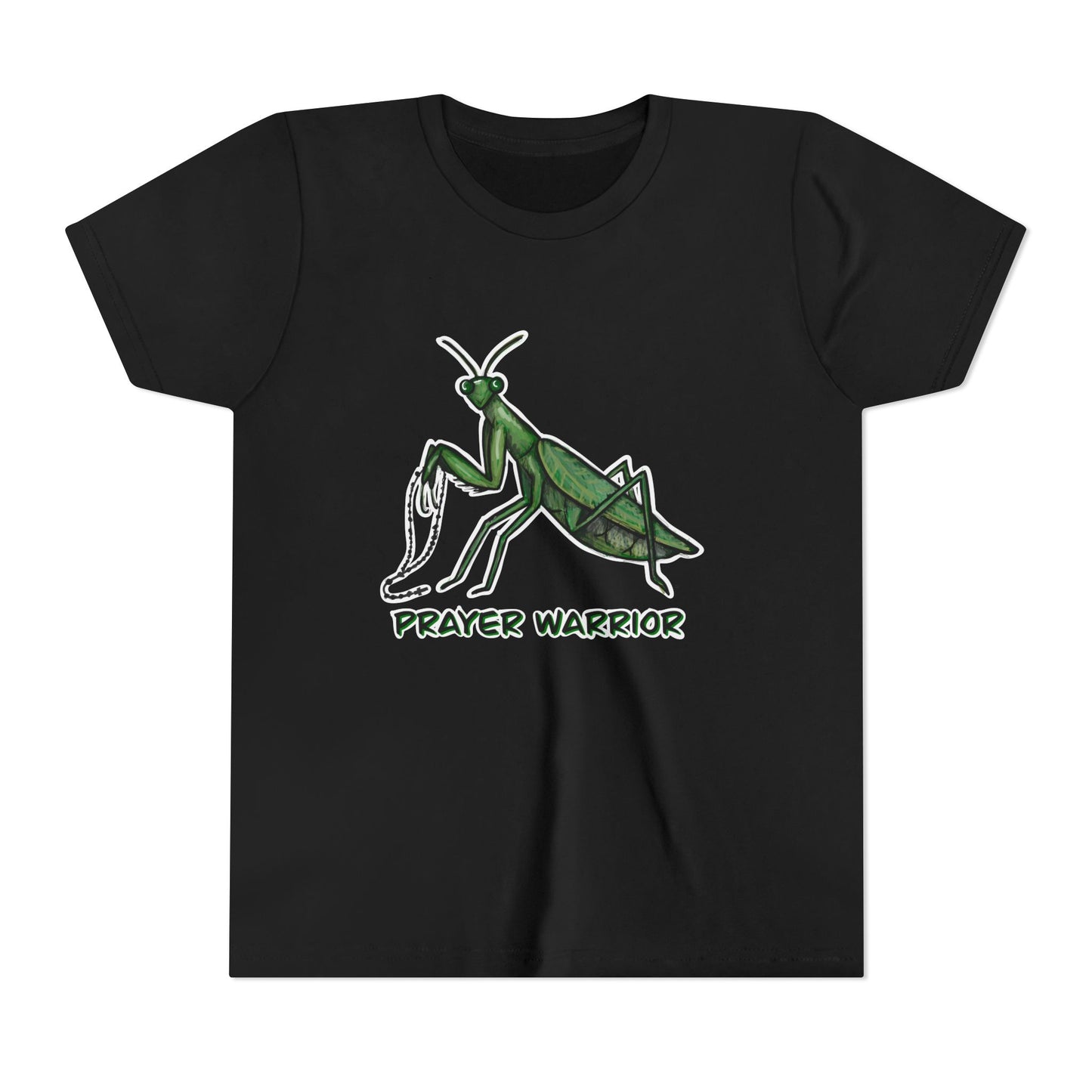 Prayer Warrior Praying Mantis Youth Short Sleeve Tee