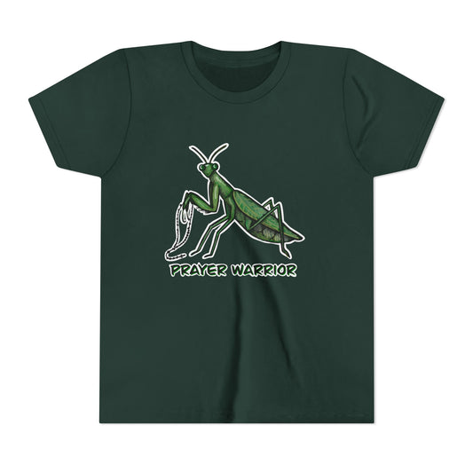 Prayer Warrior Praying Mantis Youth Short Sleeve Tee
