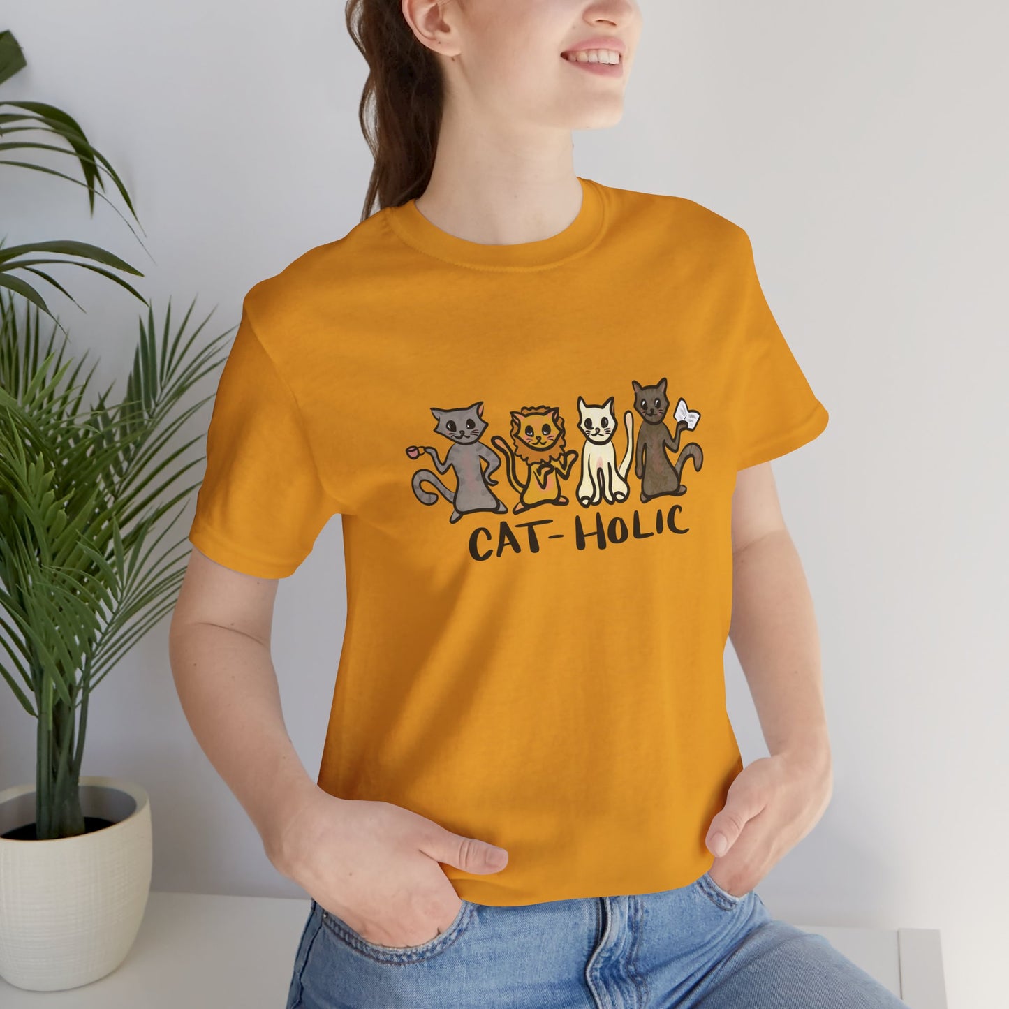 Cat-holic Short Sleeve Tee