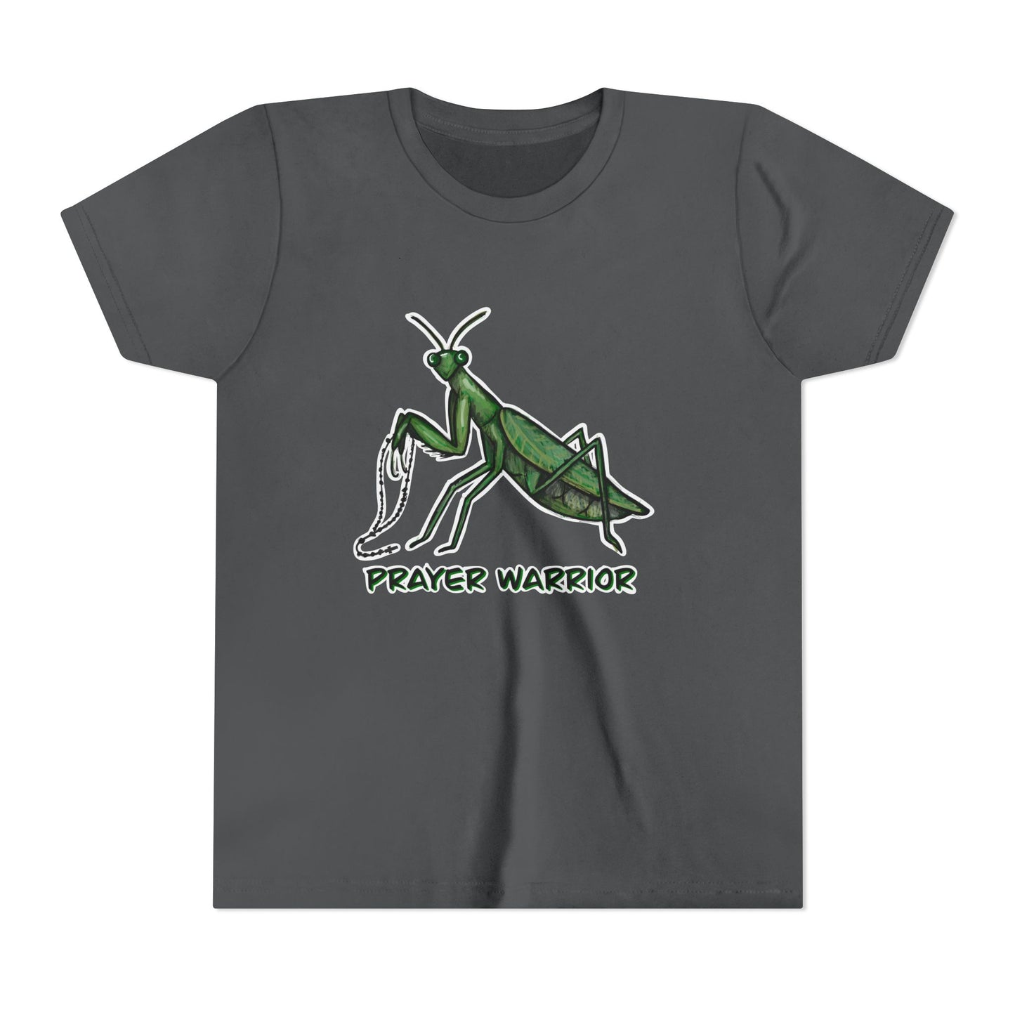 Prayer Warrior Praying Mantis Youth Short Sleeve Tee