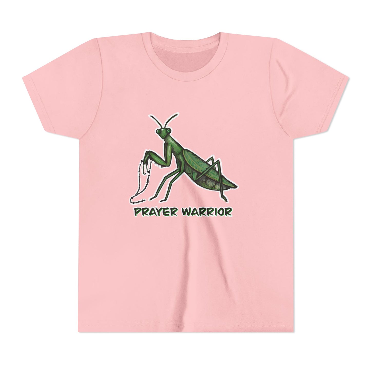 Prayer Warrior Praying Mantis Youth Short Sleeve Tee