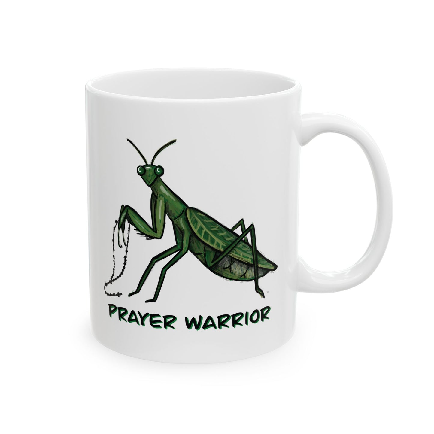 Praying Mantis Prayer Warrior Mug (11 oz, 15 oz)