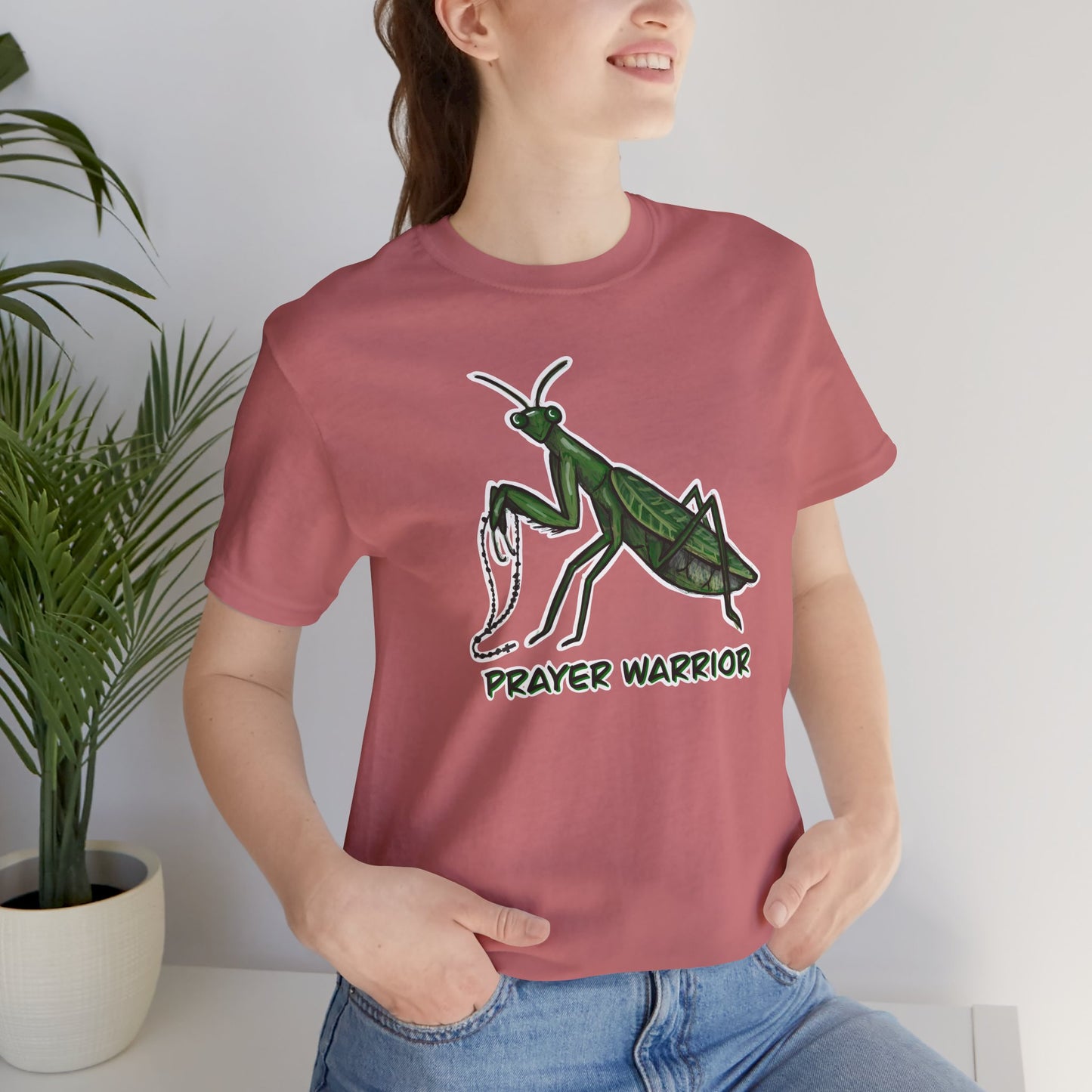 Prayer Warrior Praying Mantis Adult Tee