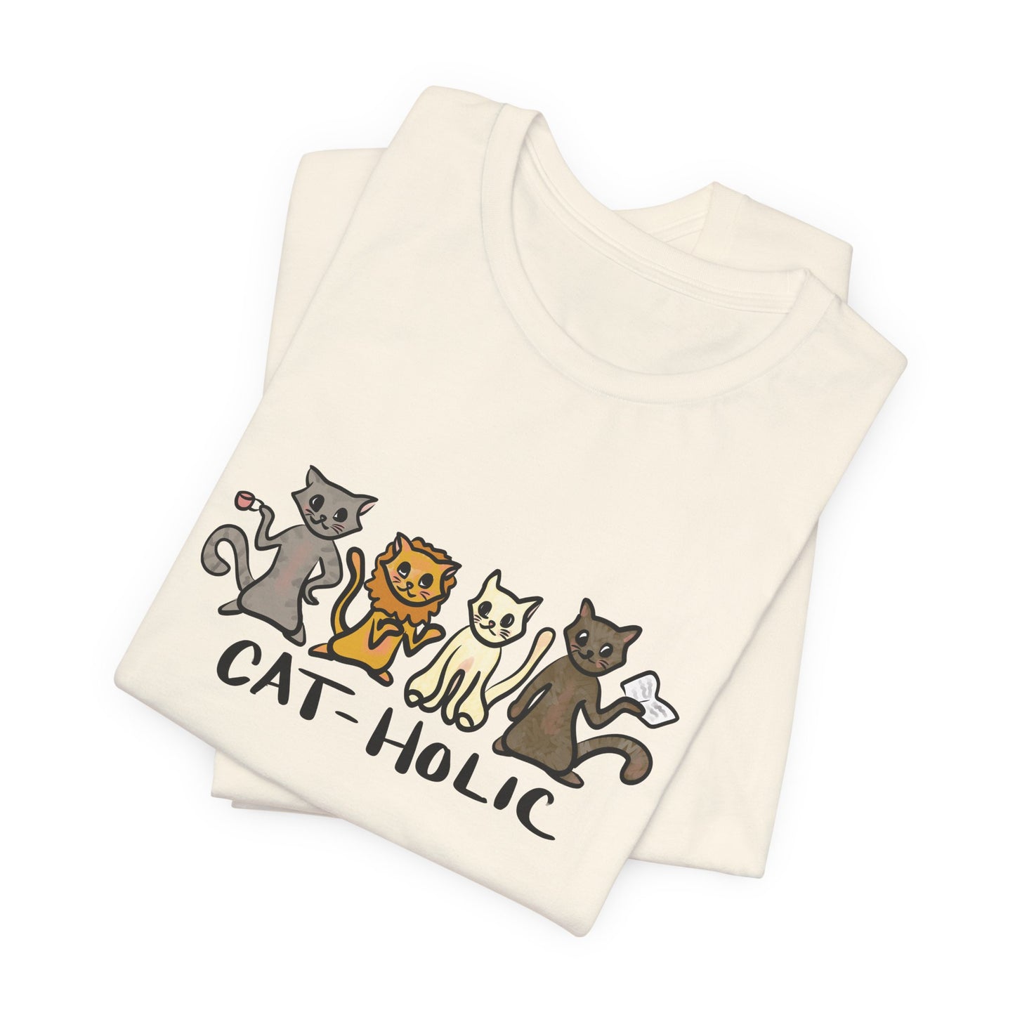 Cat-holic Short Sleeve Tee