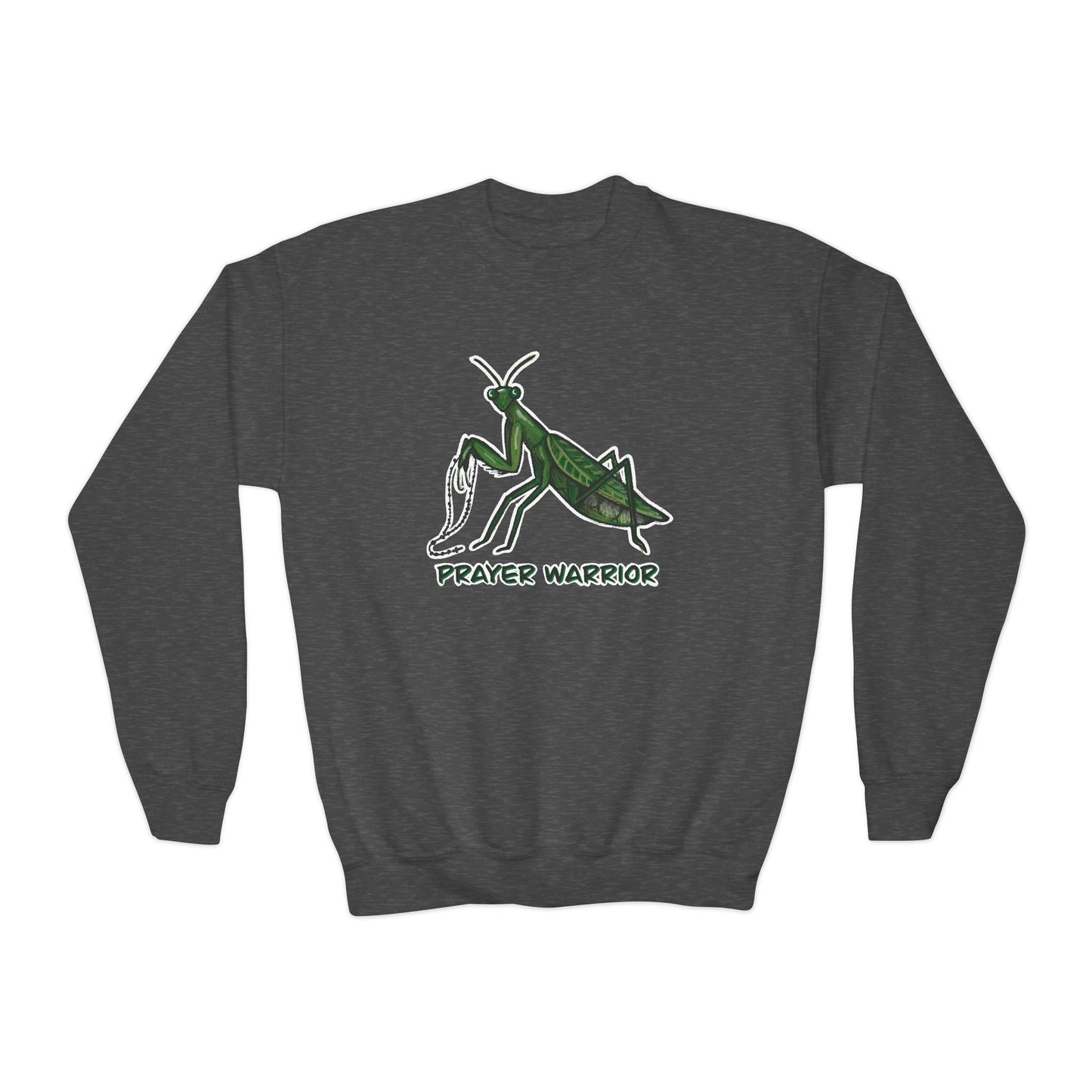 Praying Mantis Prayer Warrior Youth Sweatshirt