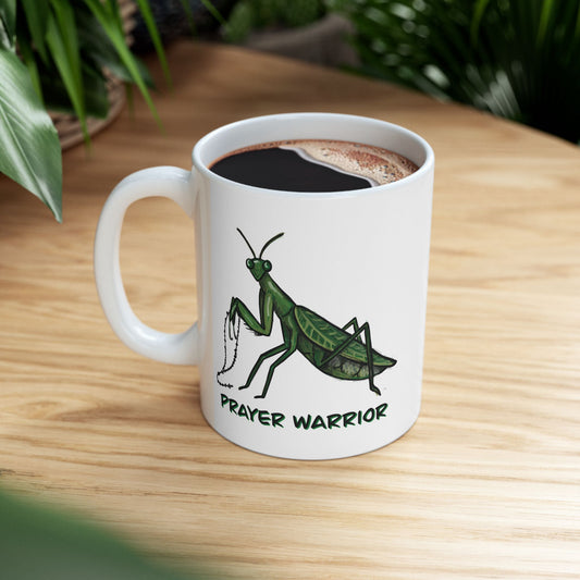 Praying Mantis Prayer Warrior Mug (11 oz, 15 oz)