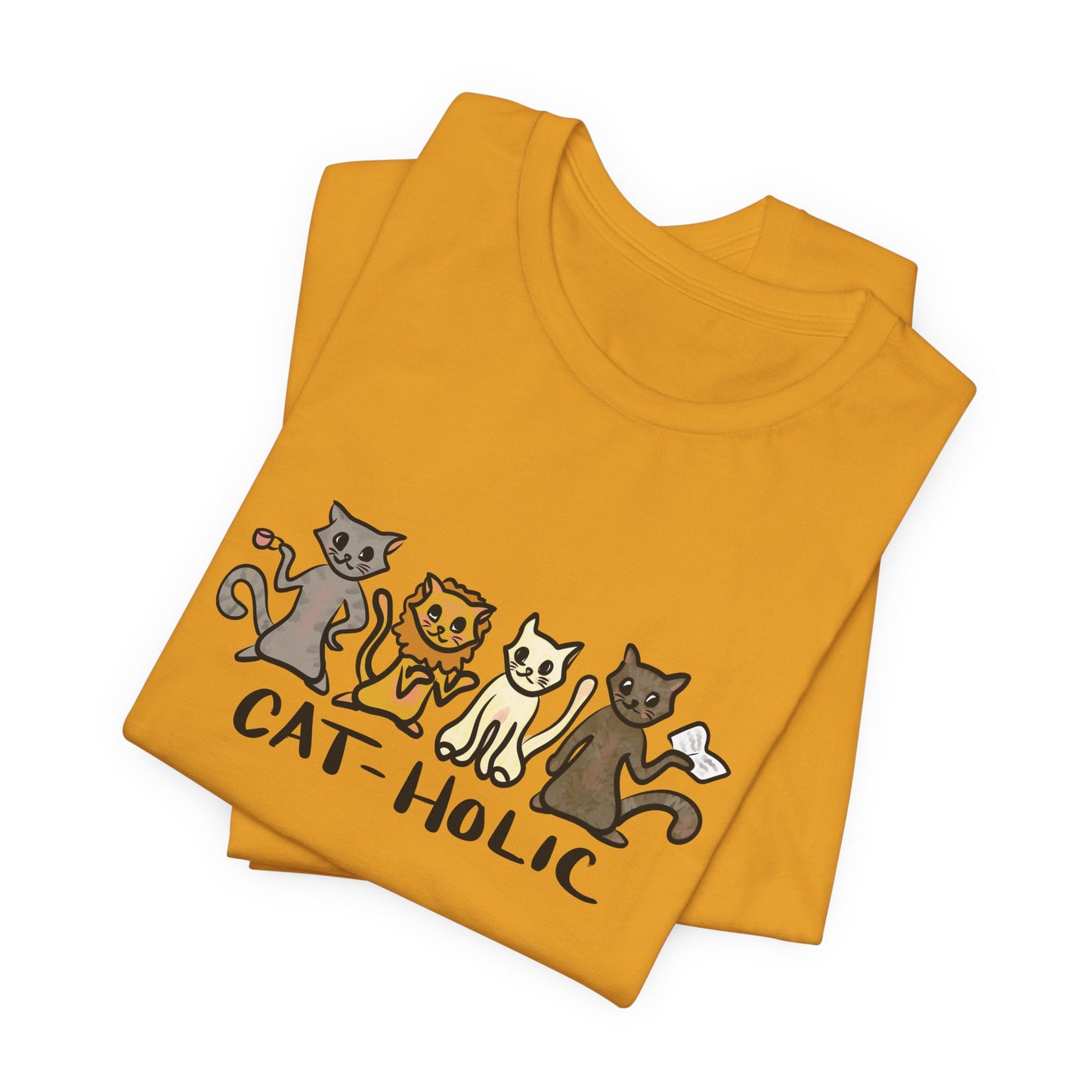 Cat-holic Short Sleeve Tee