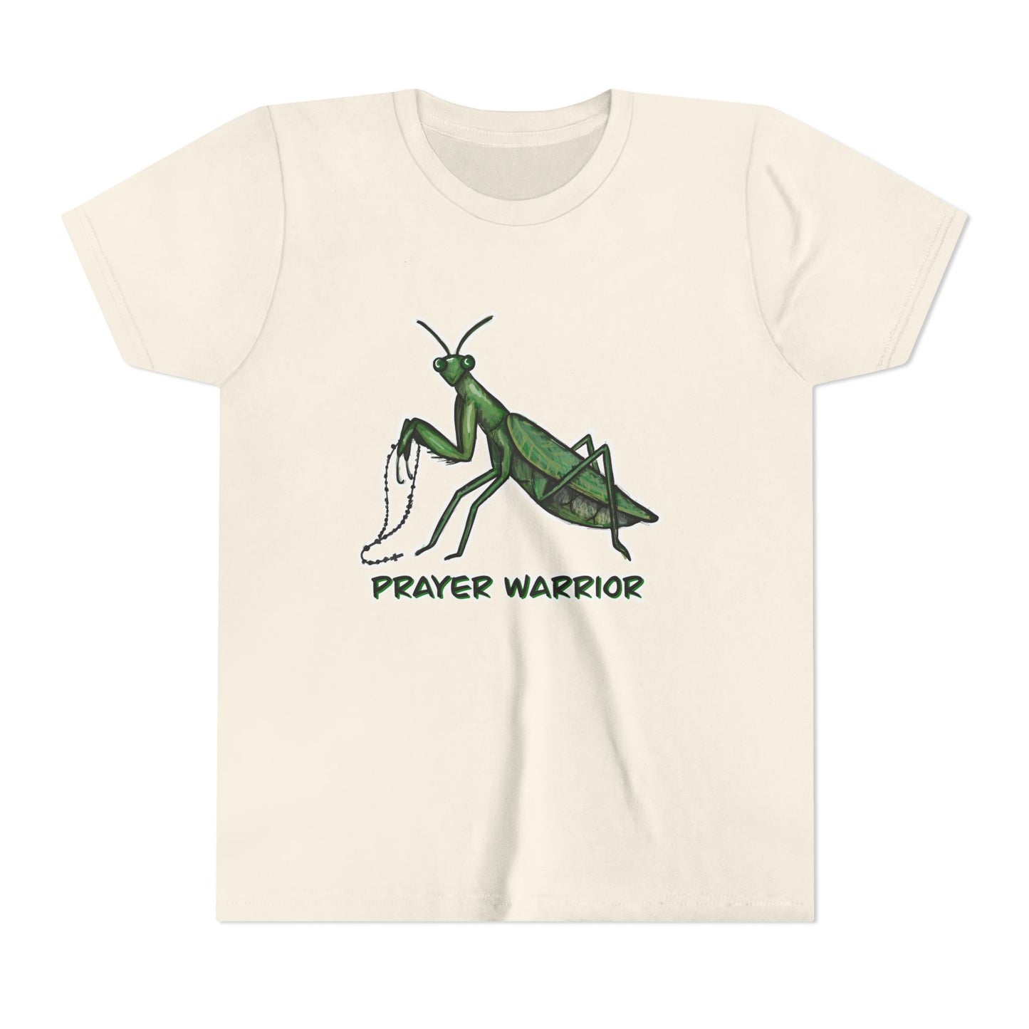 Prayer Warrior Praying Mantis Youth Short Sleeve Tee