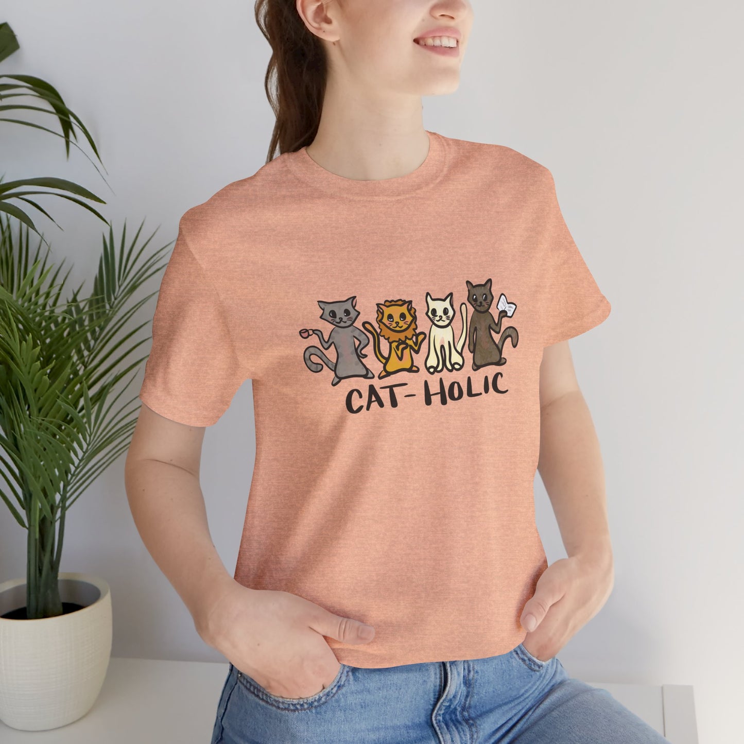 Cat-holic Short Sleeve Tee