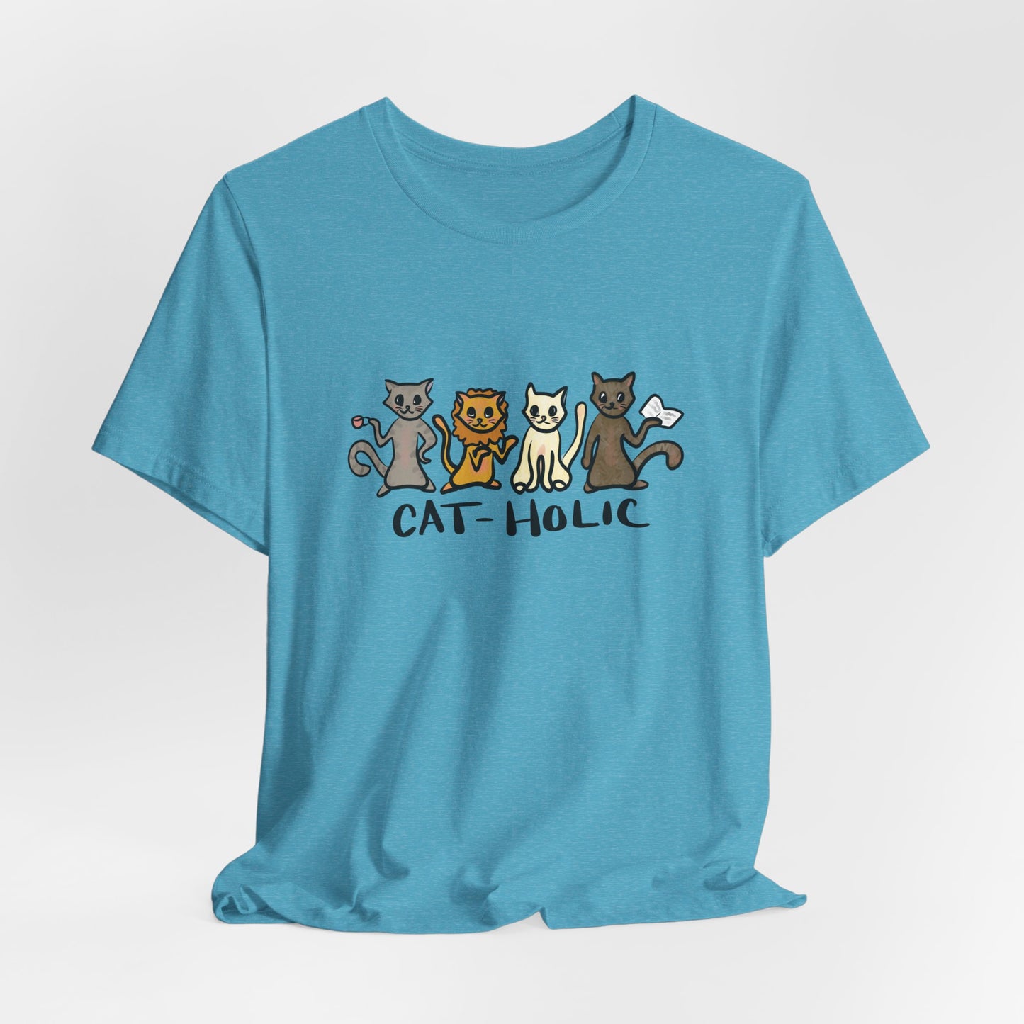 Cat-holic Short Sleeve Tee