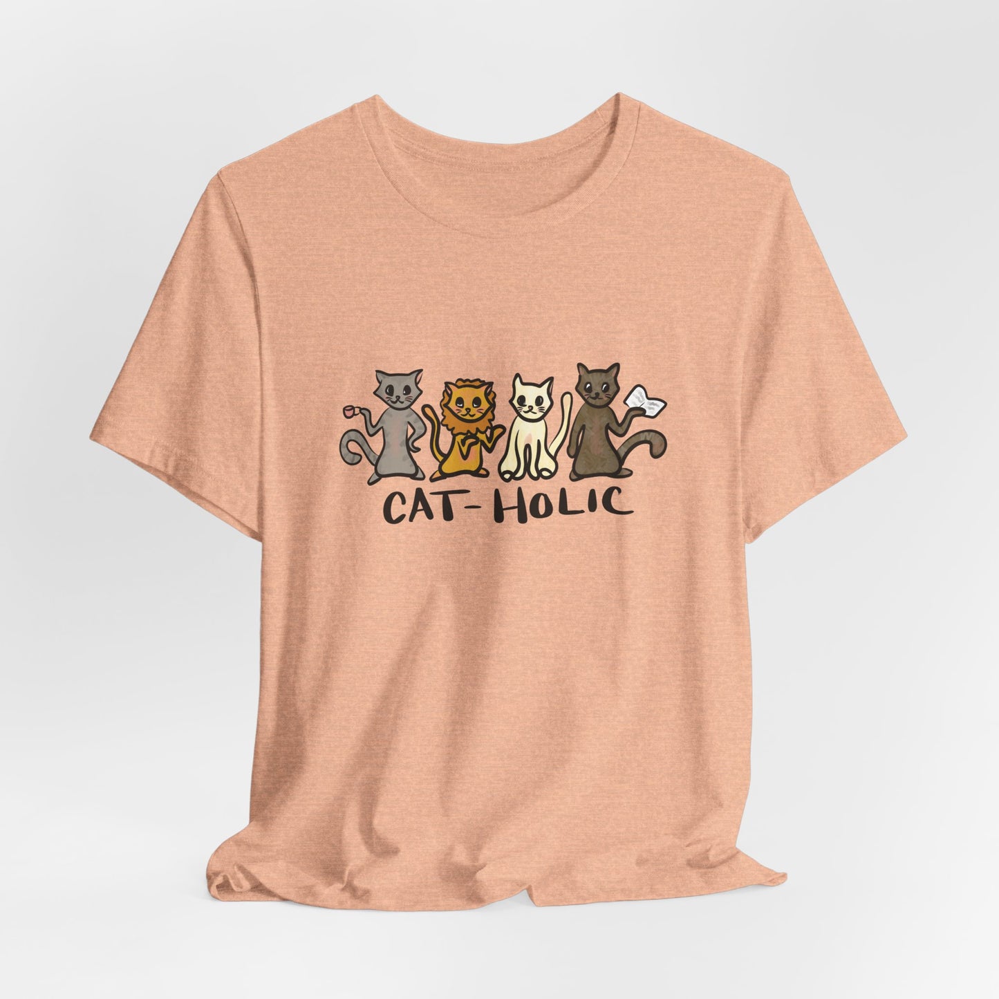 Cat-holic Short Sleeve Tee