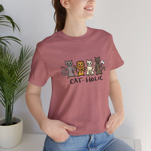 Cat-holic Short Sleeve Tee