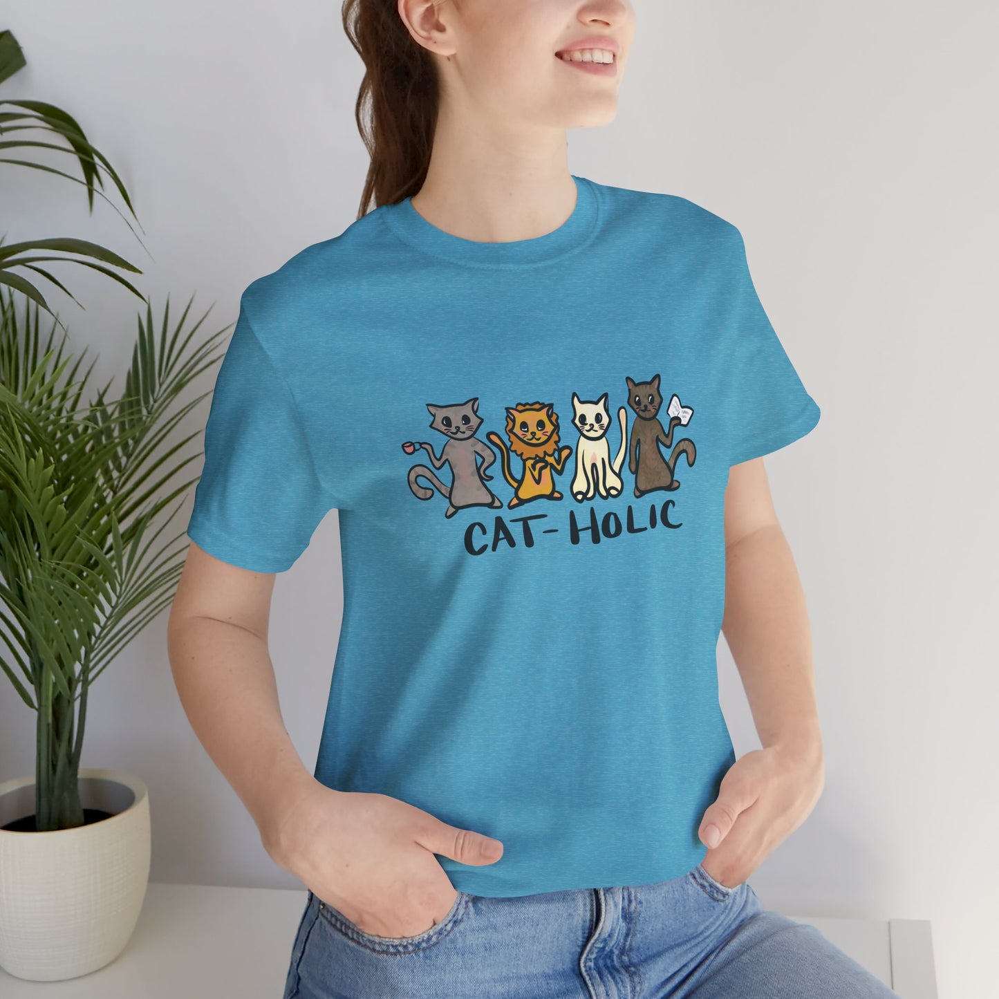 Cat-holic Short Sleeve Tee