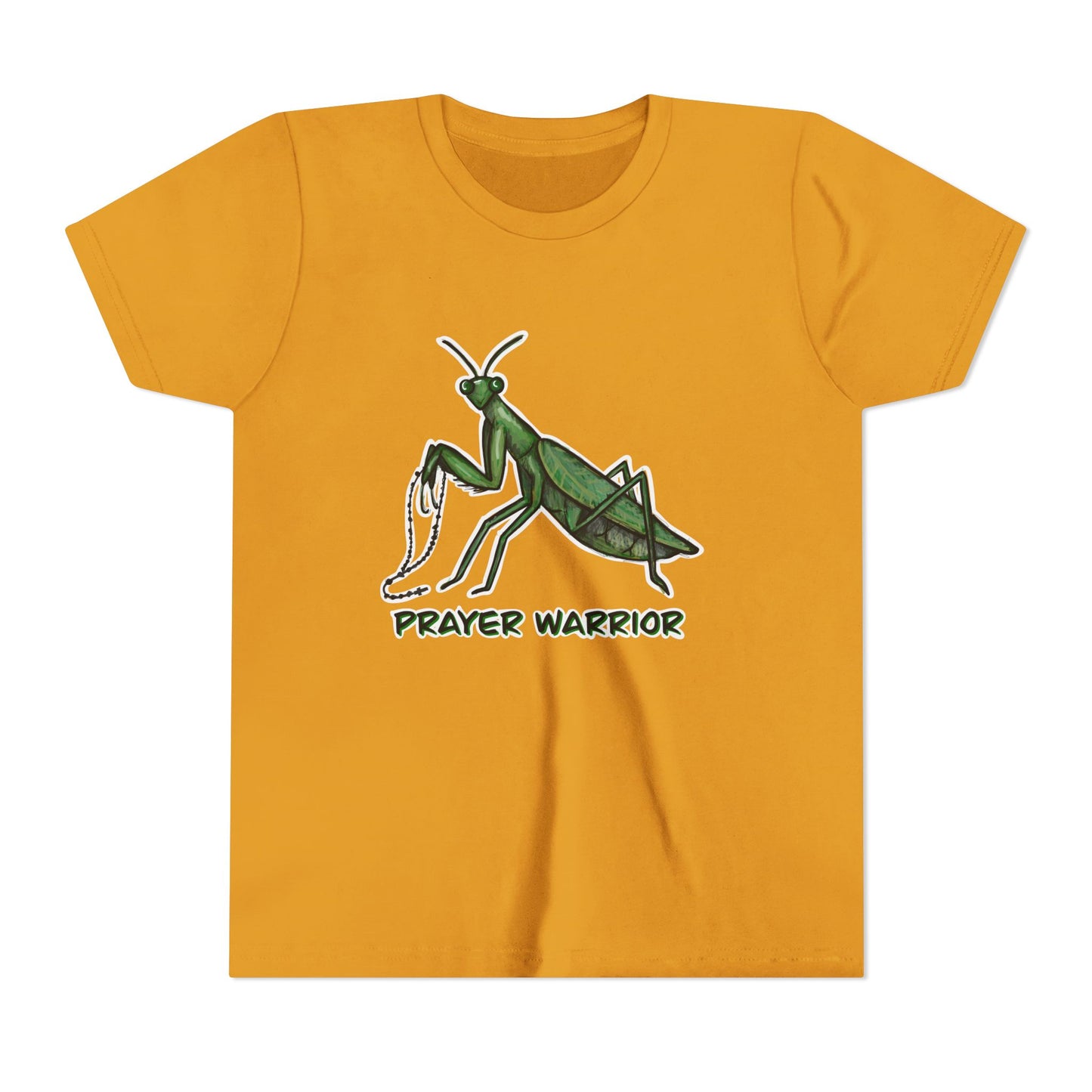 Prayer Warrior Praying Mantis Youth Short Sleeve Tee