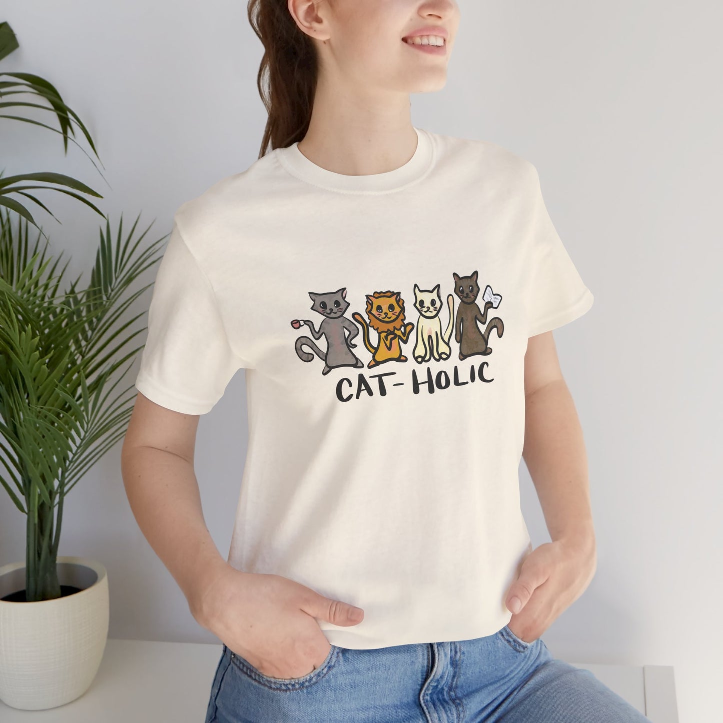 Cat-holic Short Sleeve Tee