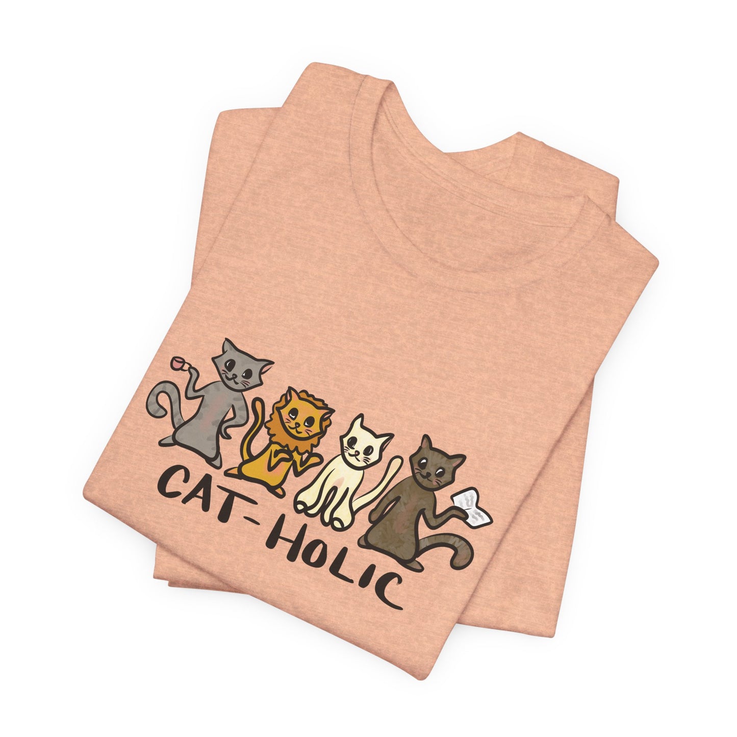 Cat-holic Short Sleeve Tee