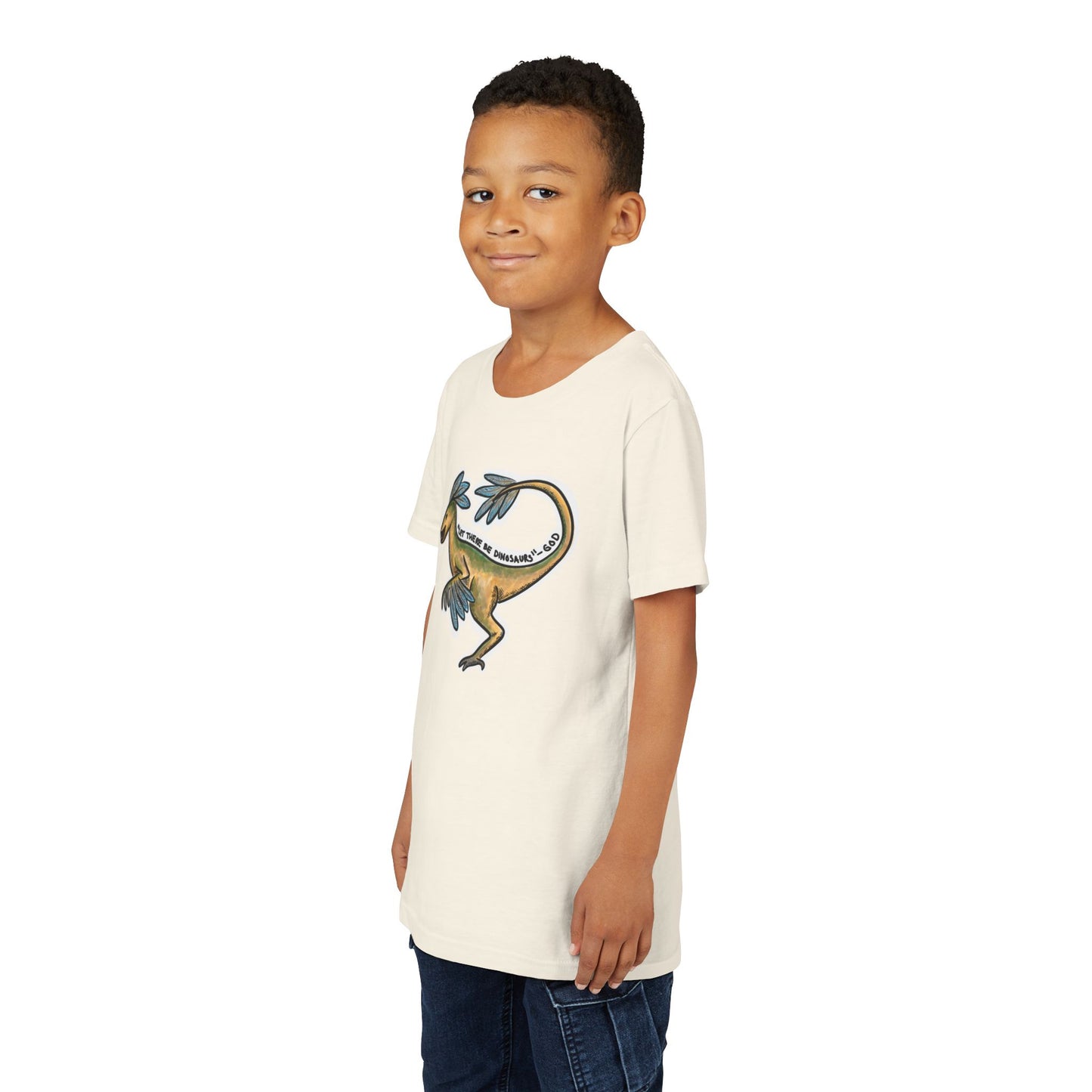 God Made Dinosaurs Youth Short Sleeve Tee