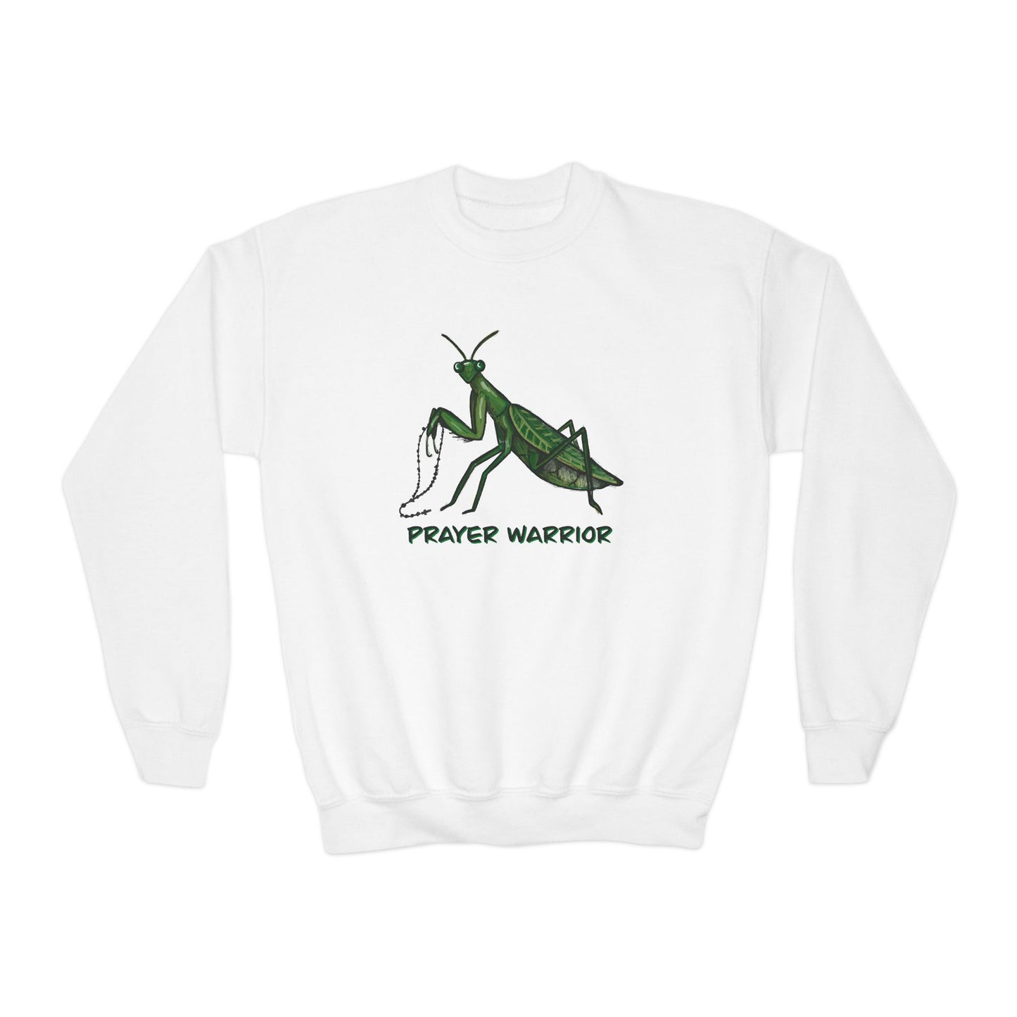 Praying Mantis Prayer Warrior Youth Sweatshirt